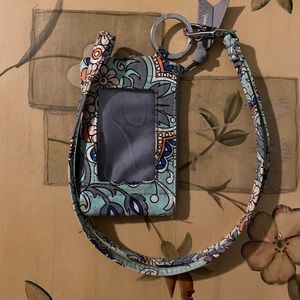 vera bradley zip id wallet with lanyard